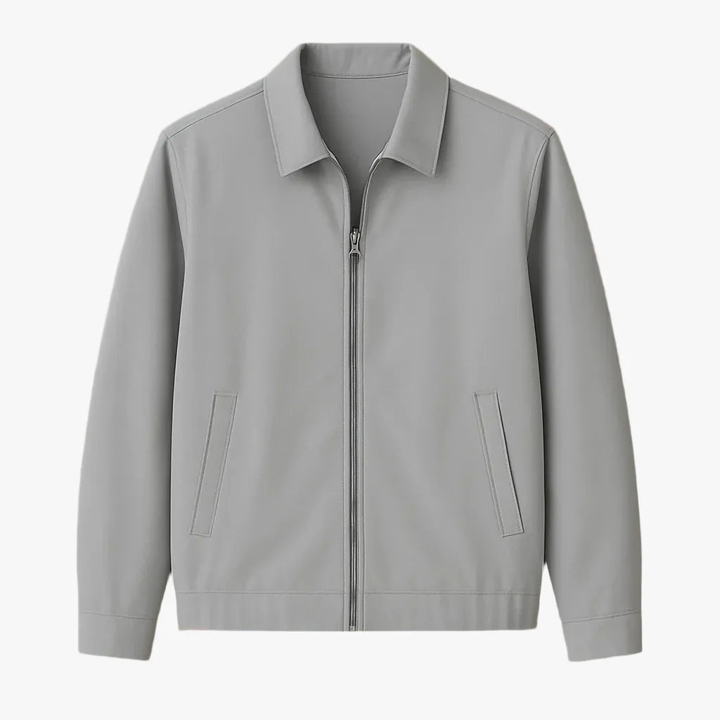 Men's Lightweight Zip-Up Bomber Jacket Grey