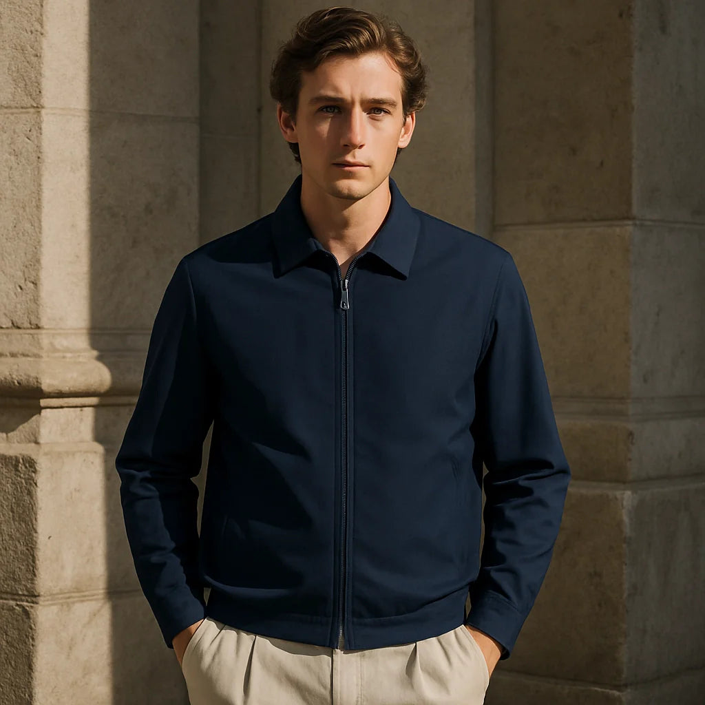 Men's Lightweight Zip-Up Bomber Jacket