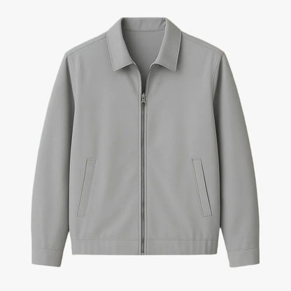 Men's Lightweight Zip-Up Bomber Jacket Grey