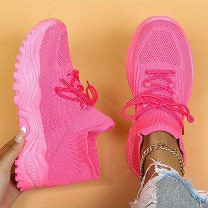 Orthopaedic Mesh Trainer Shoes for Women Hot Pink