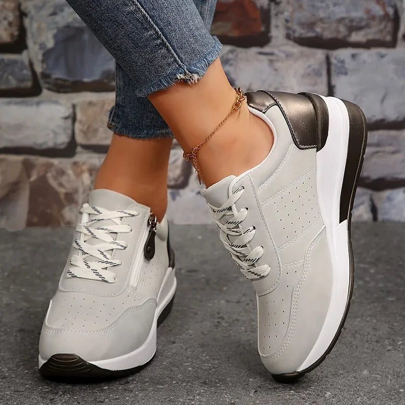 Women's Orthopaedic Denim Style Sneakers Grey