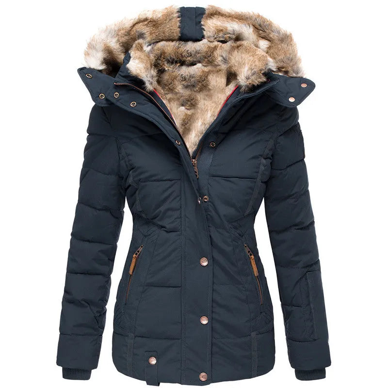 Women’s Winter Puffer Jacket | Fur Hood Insulated Waterproof Coat