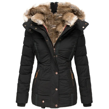 Women’s Winter Puffer Jacket | Fur Hood Insulated Waterproof Coat