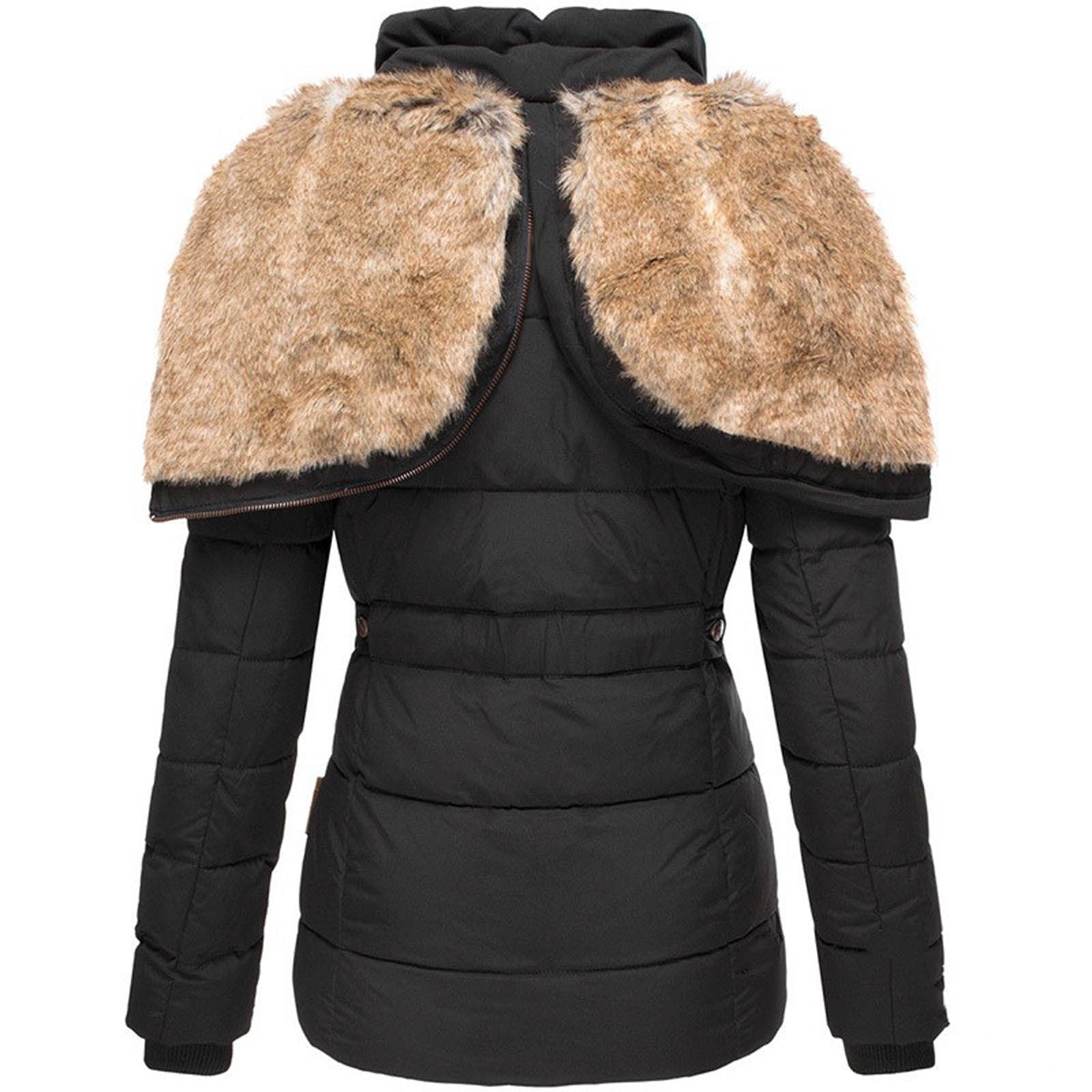 Women’s Winter Puffer Jacket | Fur Hood Insulated Waterproof Coat